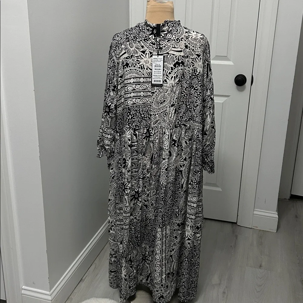 Taking Shape Natural Paisley Boho Dress Print Fireworks
